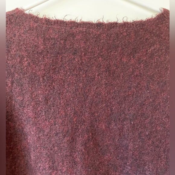 NWOT 3.1 Phillip Lim wool-yak blend boho sweater, burgundy, relaxed fit, XS/S - Picture 5 of 9